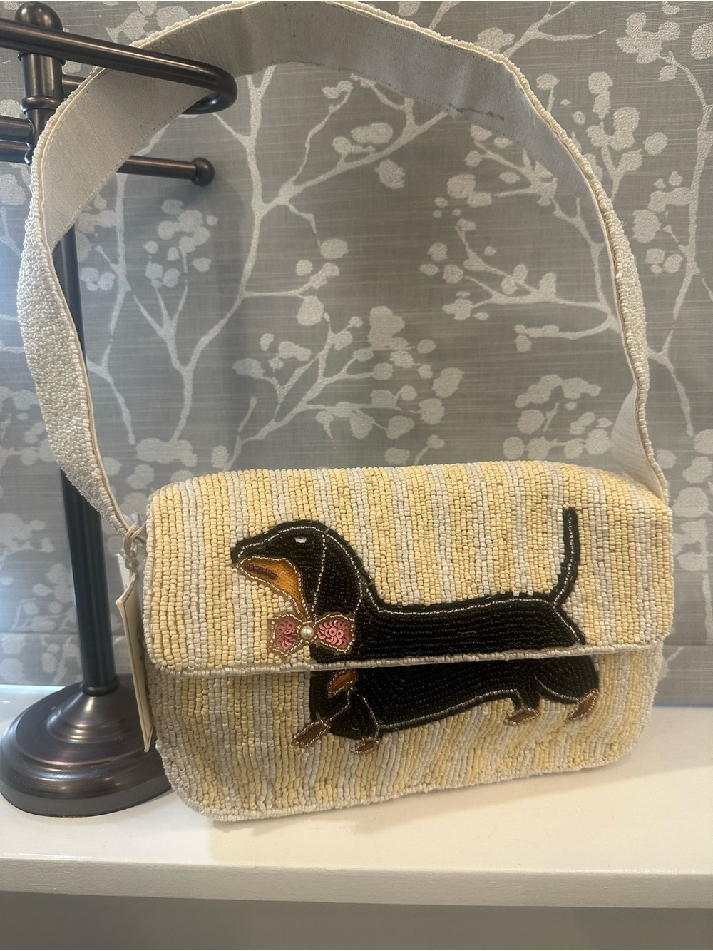 NWT Dachshund Beaded Purse
